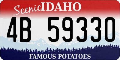 ID license plate 4B5933O
