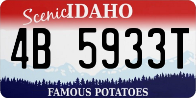 ID license plate 4B5933T