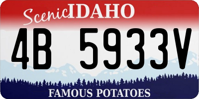 ID license plate 4B5933V