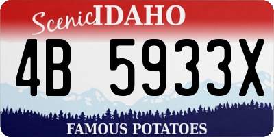 ID license plate 4B5933X