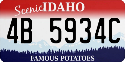 ID license plate 4B5934C