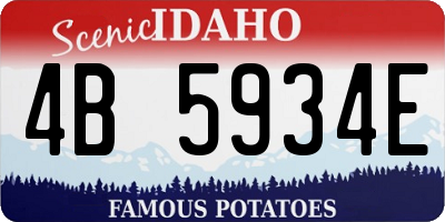 ID license plate 4B5934E