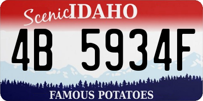 ID license plate 4B5934F