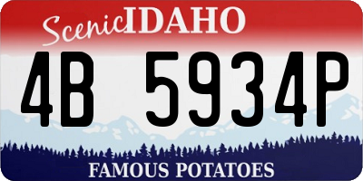 ID license plate 4B5934P