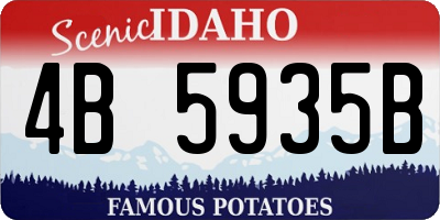 ID license plate 4B5935B