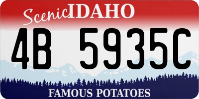 ID license plate 4B5935C
