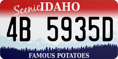 ID license plate 4B5935D