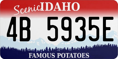 ID license plate 4B5935E