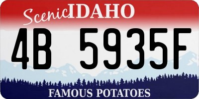 ID license plate 4B5935F