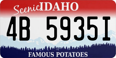 ID license plate 4B5935I