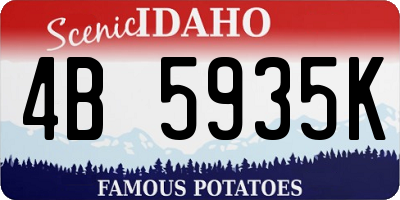 ID license plate 4B5935K