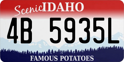 ID license plate 4B5935L