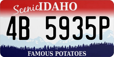 ID license plate 4B5935P