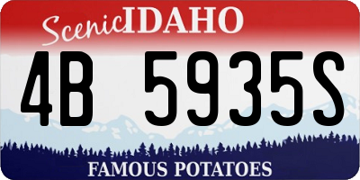 ID license plate 4B5935S