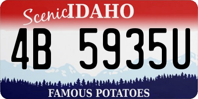 ID license plate 4B5935U