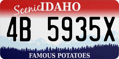 ID license plate 4B5935X