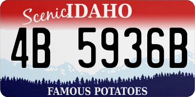 ID license plate 4B5936B