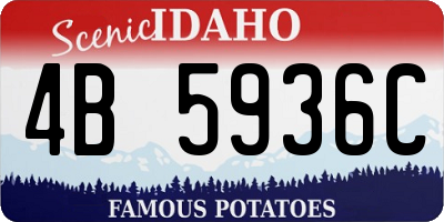 ID license plate 4B5936C