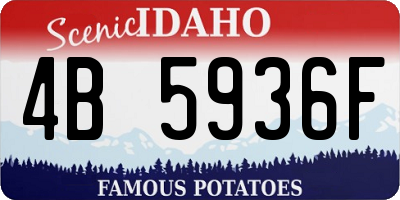 ID license plate 4B5936F