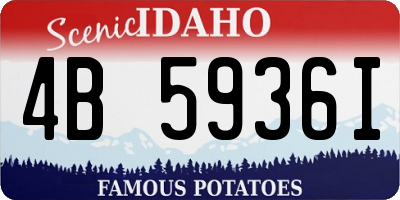 ID license plate 4B5936I