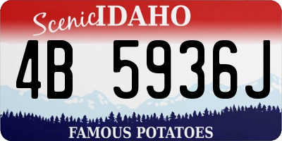 ID license plate 4B5936J