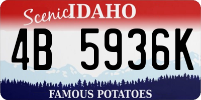 ID license plate 4B5936K