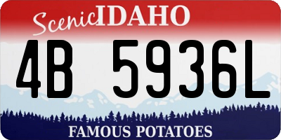 ID license plate 4B5936L