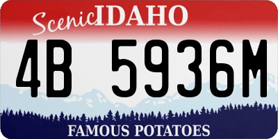 ID license plate 4B5936M