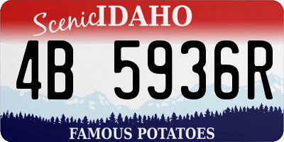 ID license plate 4B5936R