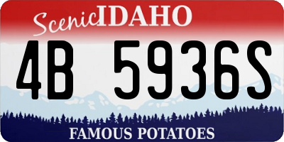 ID license plate 4B5936S