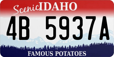 ID license plate 4B5937A