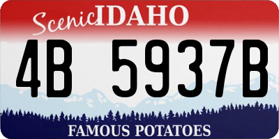 ID license plate 4B5937B