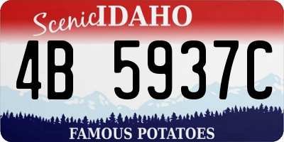 ID license plate 4B5937C