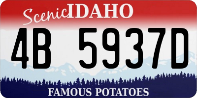 ID license plate 4B5937D