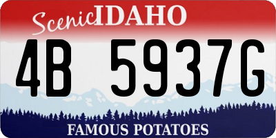 ID license plate 4B5937G
