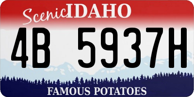 ID license plate 4B5937H