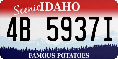 ID license plate 4B5937I