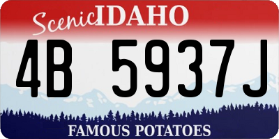 ID license plate 4B5937J