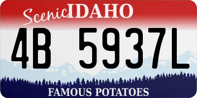 ID license plate 4B5937L