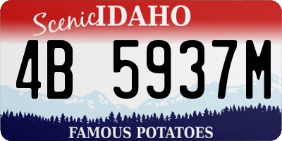 ID license plate 4B5937M
