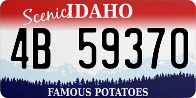 ID license plate 4B5937O