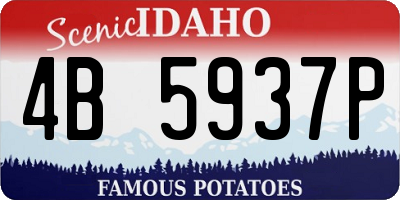 ID license plate 4B5937P