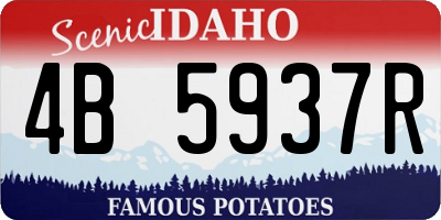 ID license plate 4B5937R