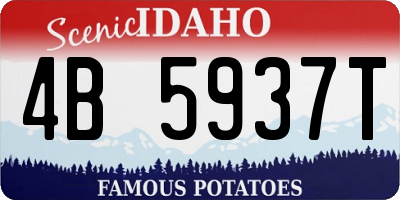 ID license plate 4B5937T