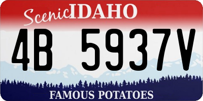 ID license plate 4B5937V