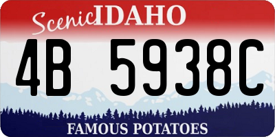ID license plate 4B5938C