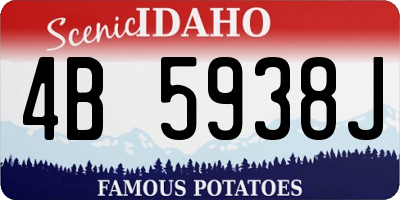 ID license plate 4B5938J
