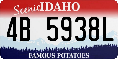 ID license plate 4B5938L
