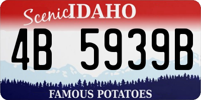 ID license plate 4B5939B