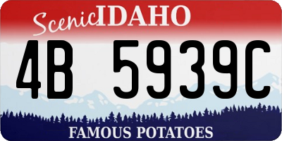 ID license plate 4B5939C